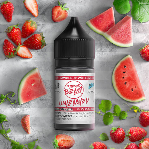 Flavour Beast E-Liquid Unleashed Epic Strawberry Watermelon, strawberry watermelon flavour, 30ml 20mg nicotine salt