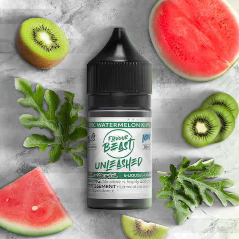 Flavour Beast E-Liquid Unleashed Epic Watermelon Kiwi, watermelon kiwi flavour, 30ml 20mg nicotine salt