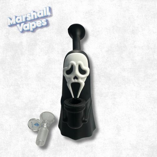 Ghostface-Inspired Silicone Bong