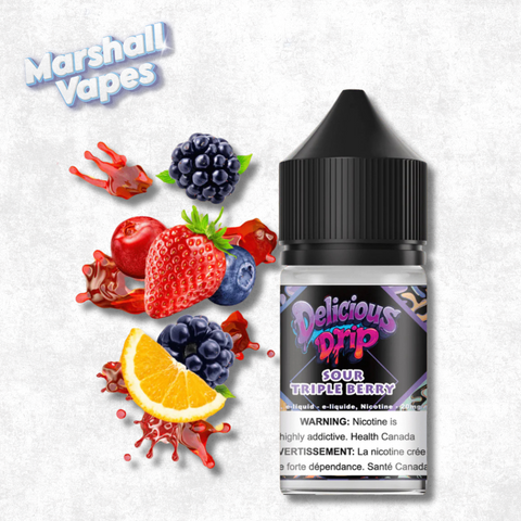 Delicious Drip E-Liquid – Sour Triple Berry