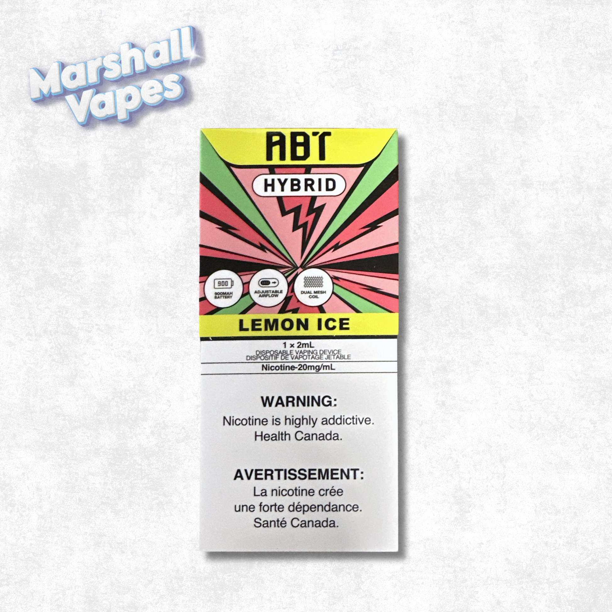 ABT (Formerly G32) Disposable Lemon Ice| Best Price $32.99 Marshall Vapes ABT (Formerly G32) Disposable Lemon Ice| Best Price $32.99 Marshall Vapes