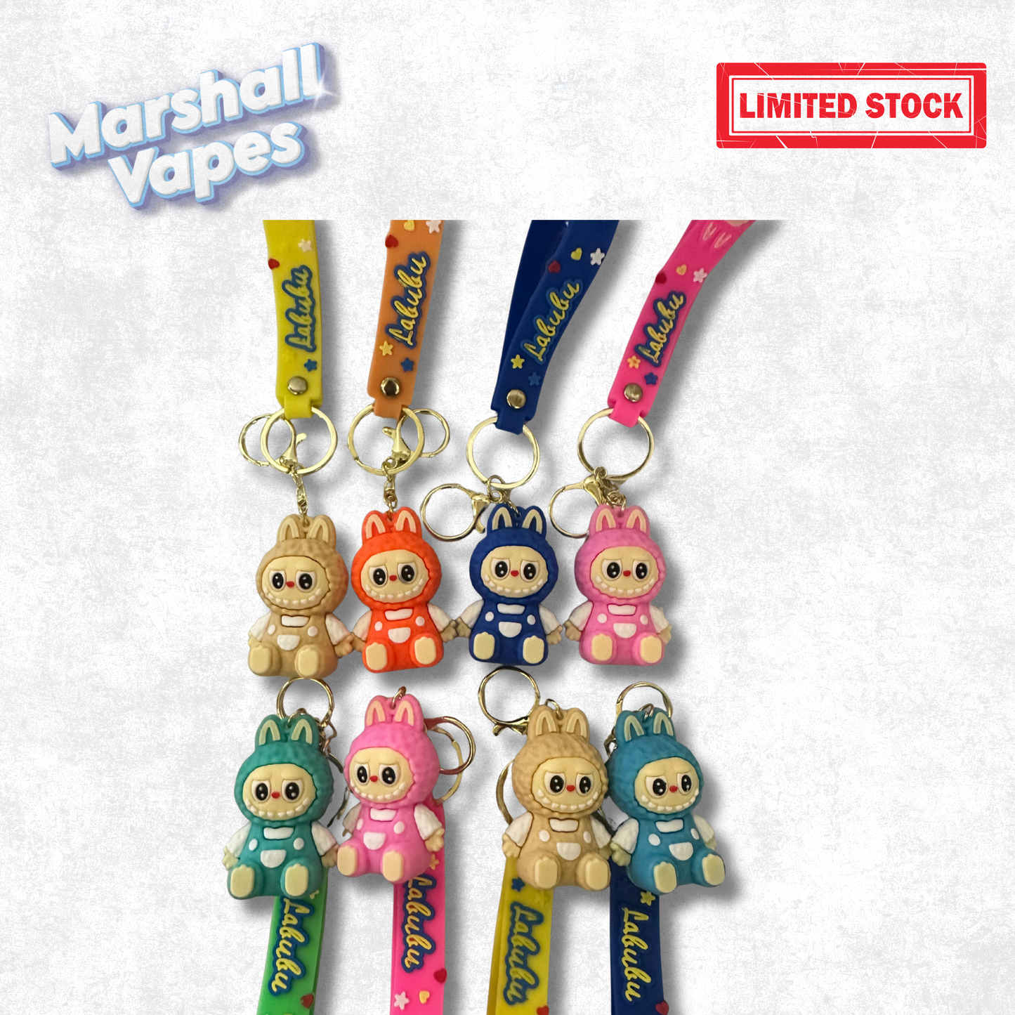 Labubu-Inspired Small Keychains – Assorted Outfits
