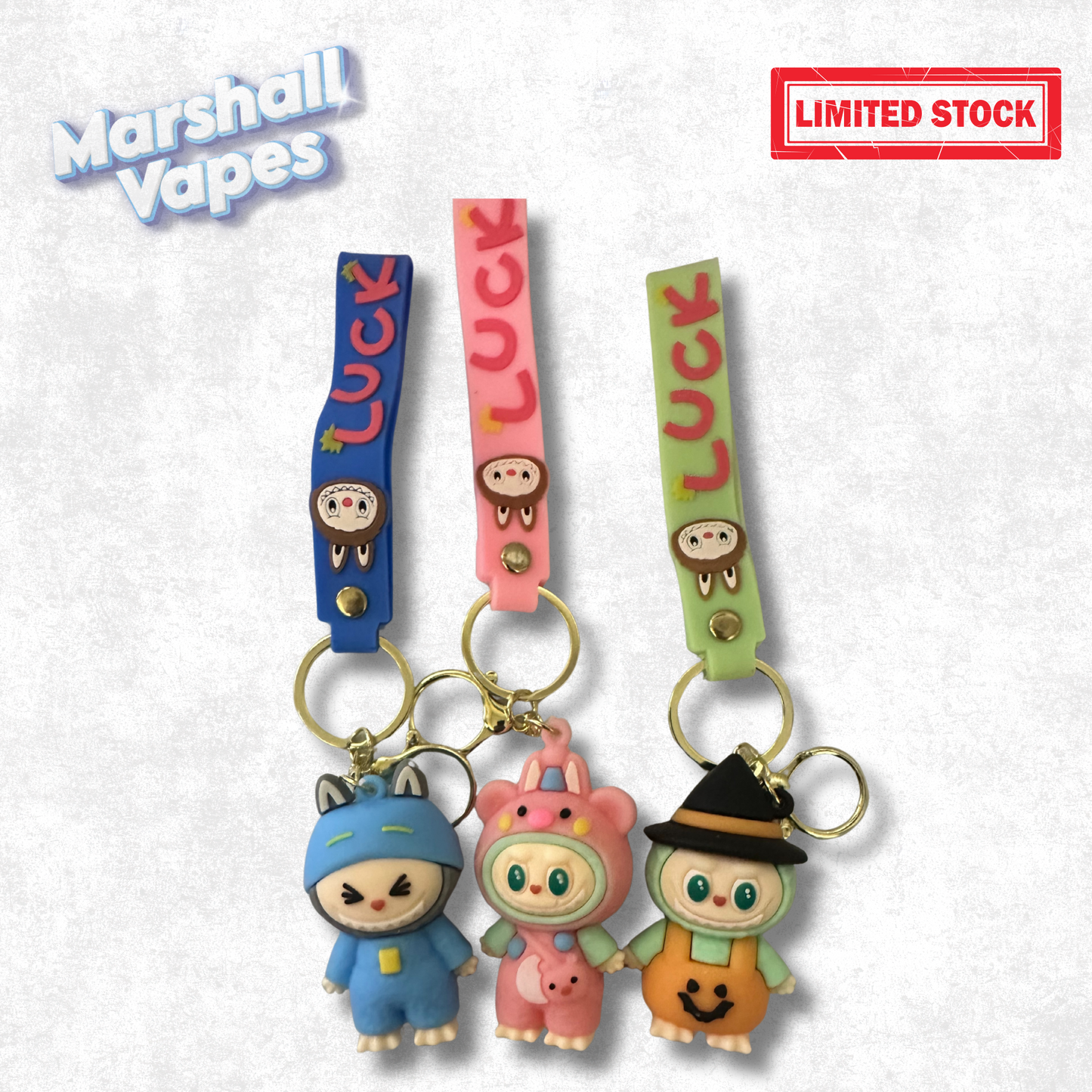 Labubu-Inspired Small Keychains – Assorted Outfits