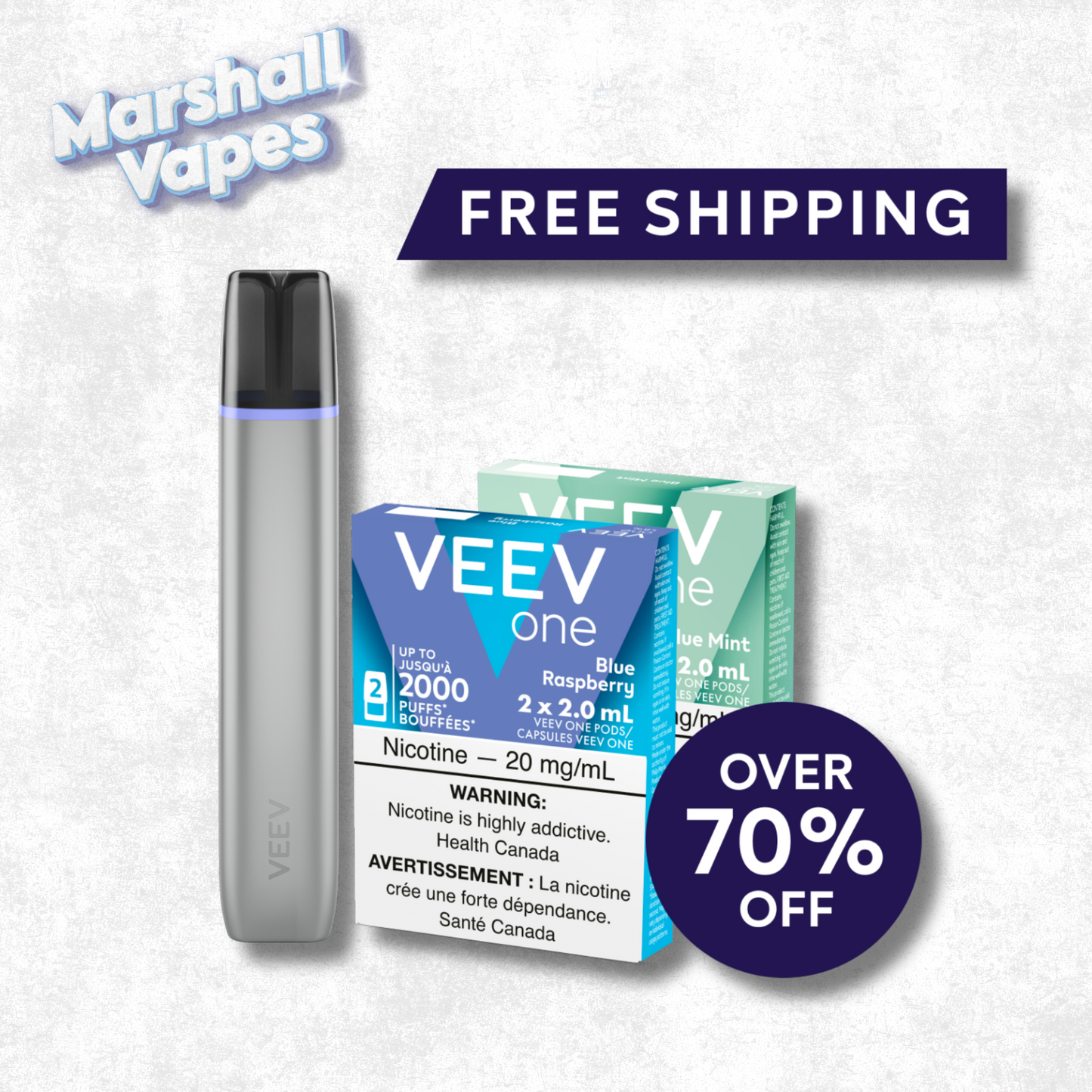 VEEV ONE - 1 Device + 2 Pack of Pods Bundle + Free Shipping