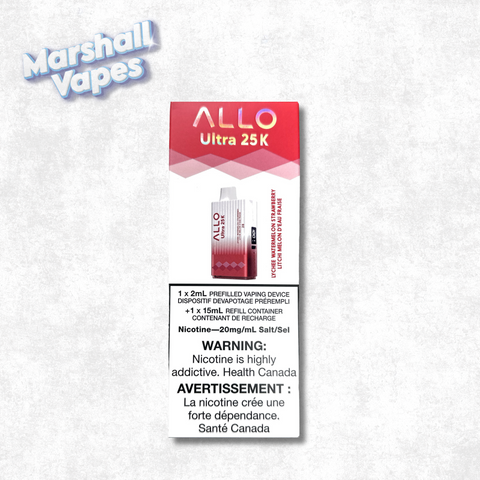 Lychee Watermelon Strawberry Allo Ultra 25K disposable vape device
