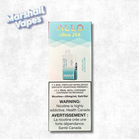 Polar Chill Allo Ultra 25K disposable vape device
