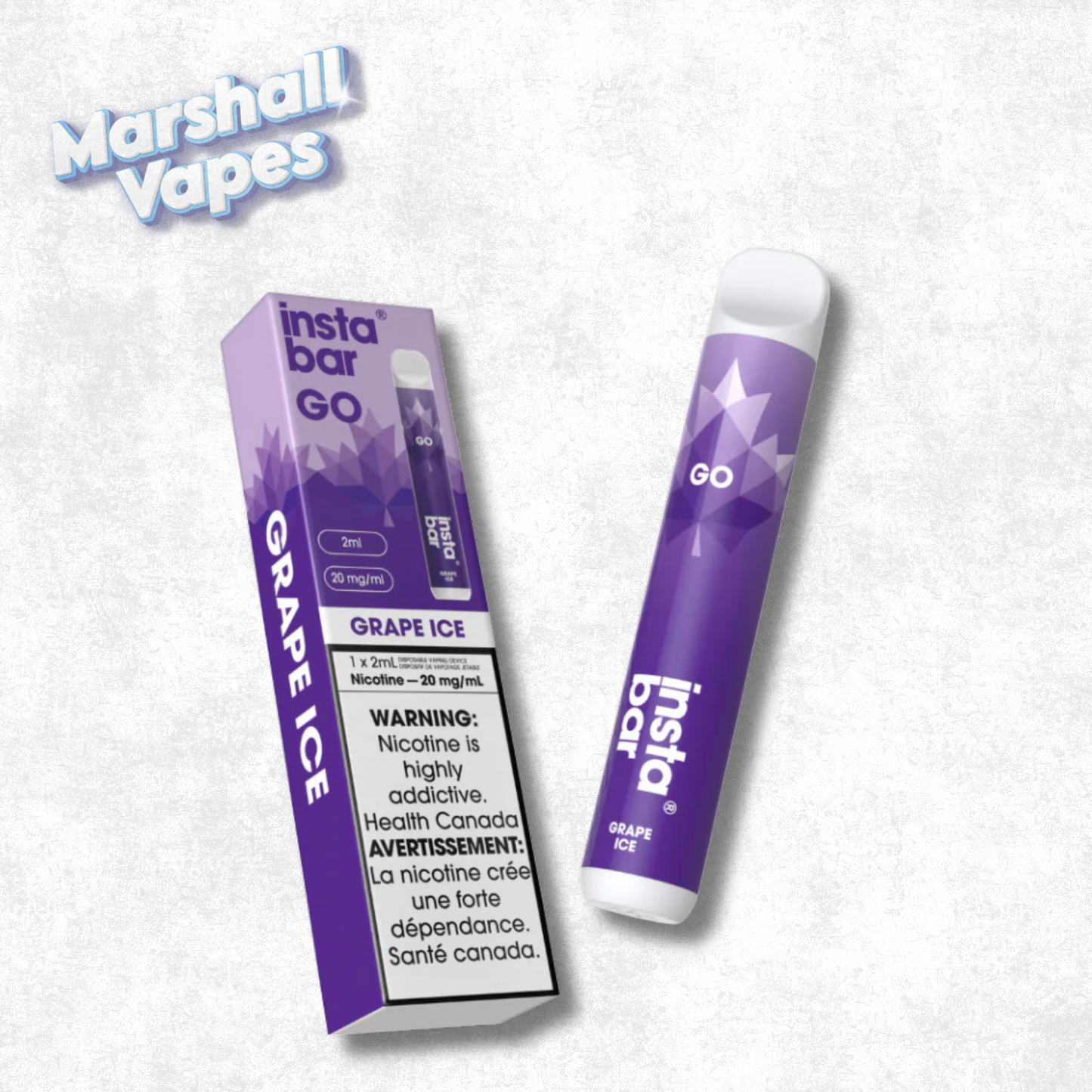 Insta Bar GO Disposable – Grape Ice