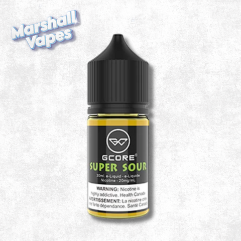 Gcore Super Sour salt nic e-liquid, 30ml bottle, 20mg