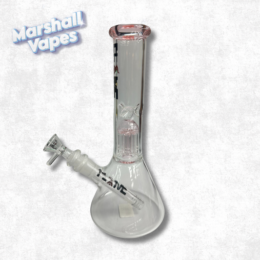 Pink Flame Glass Bong