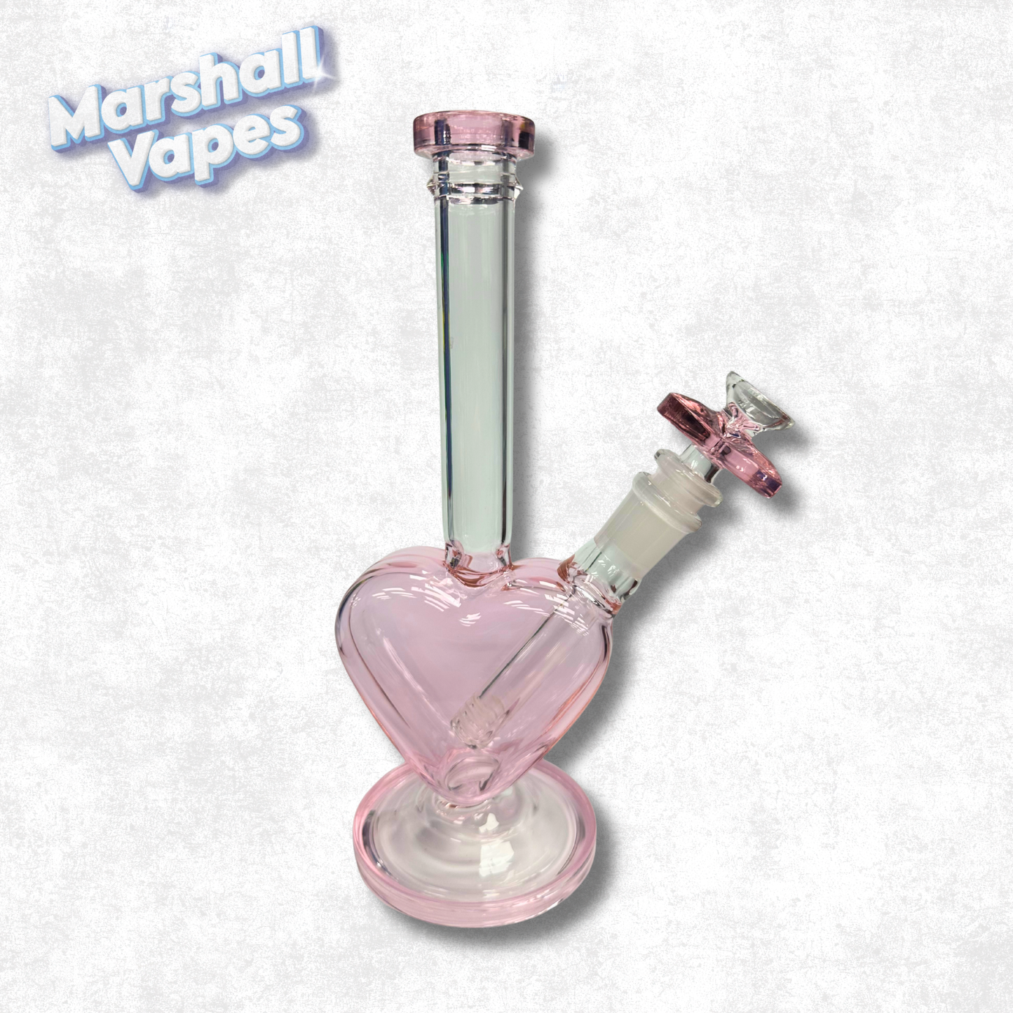 Pink Heart Glass Bong
