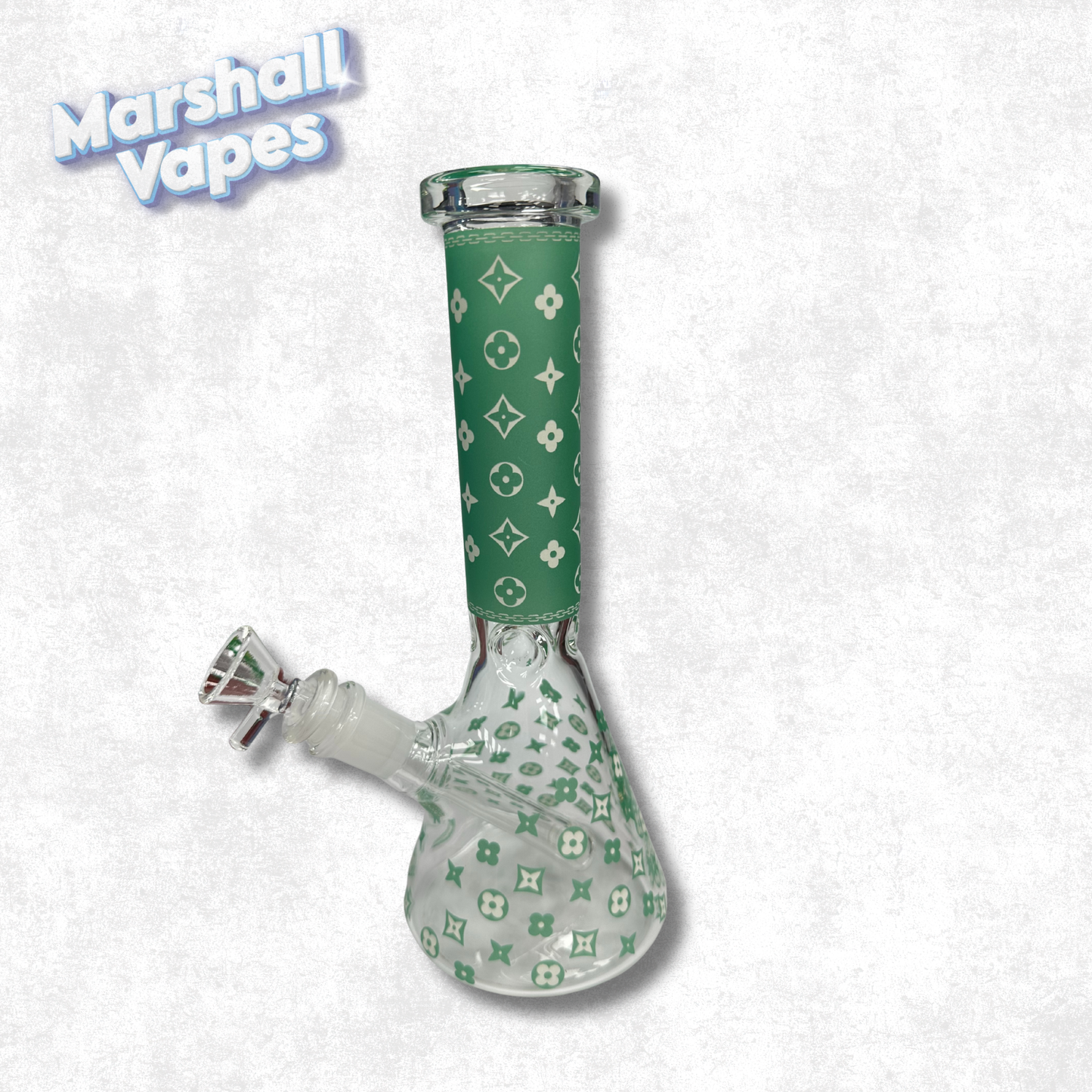 Green Louis Vuitton Graphic Glass Bong