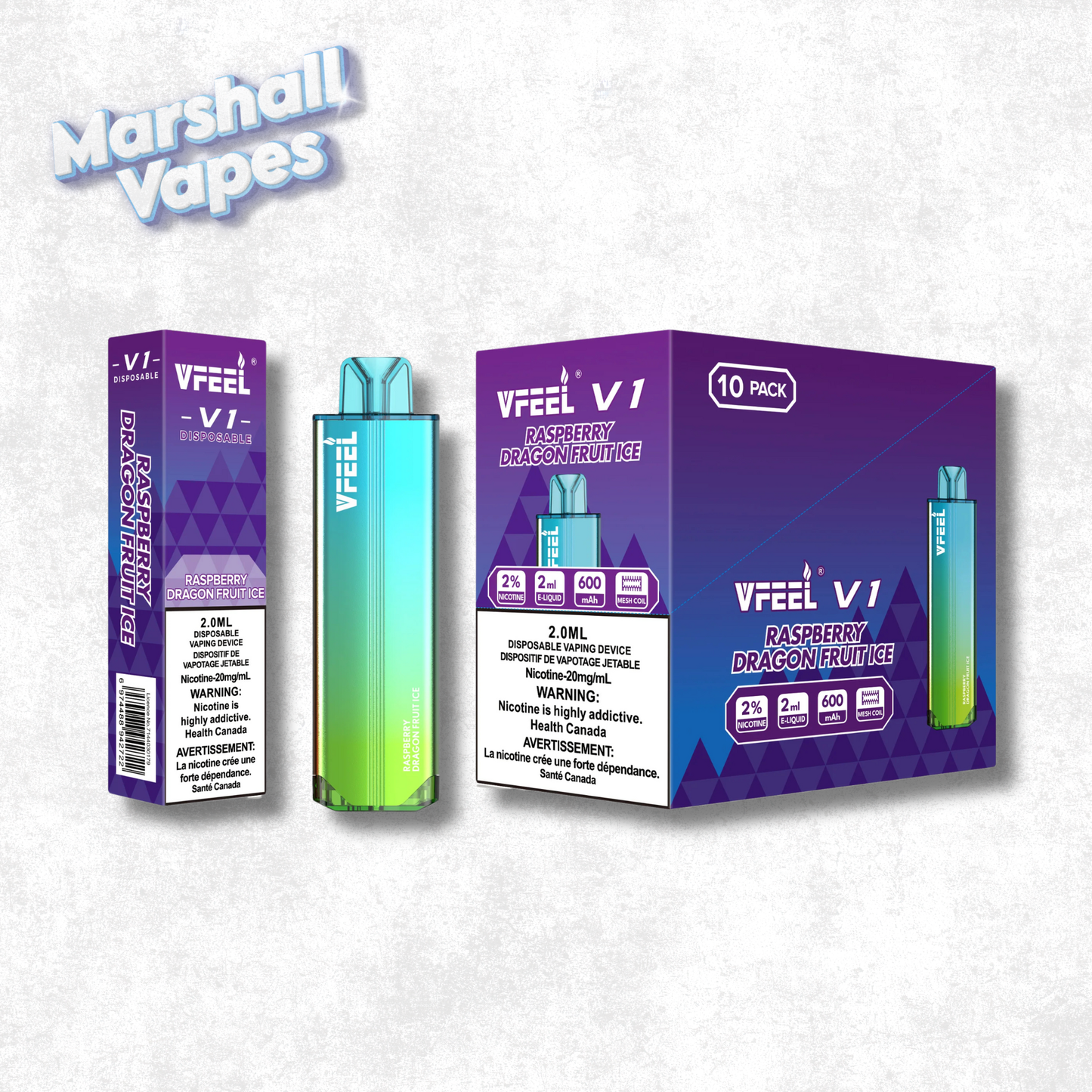 Vfeel Raspberry Dragon Fruit Ice