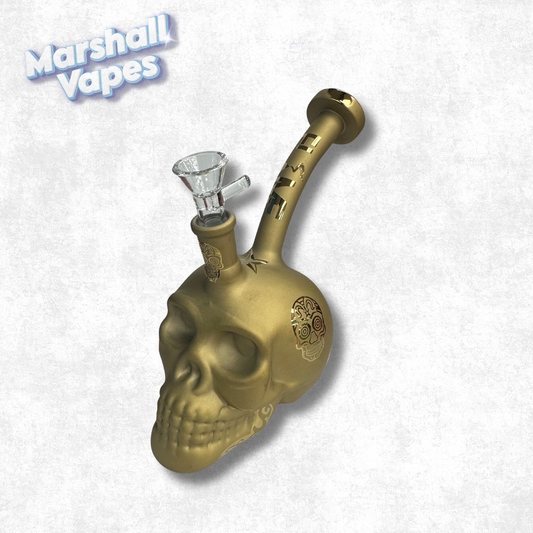 Gold Skull Bong (Small Size)