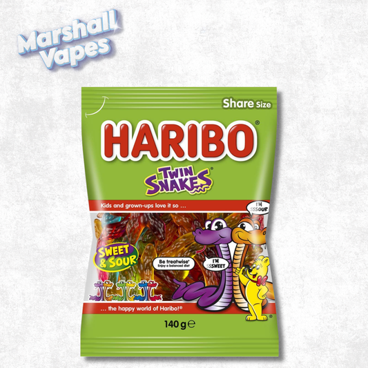 Haribo Twin Snakes Gummy Candies – 175g Bag