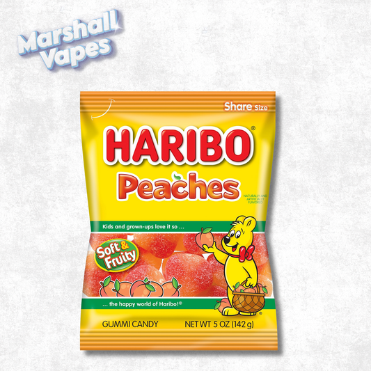 Haribo Peaches Gummy Candies – 175g Bag