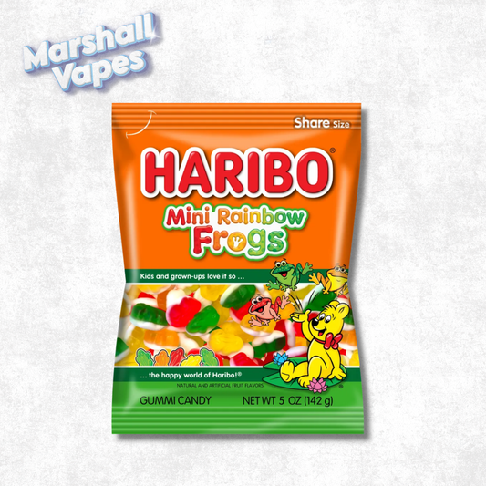 Haribo Mini Rainbow Frogs Gummy Candy – 142g Bag