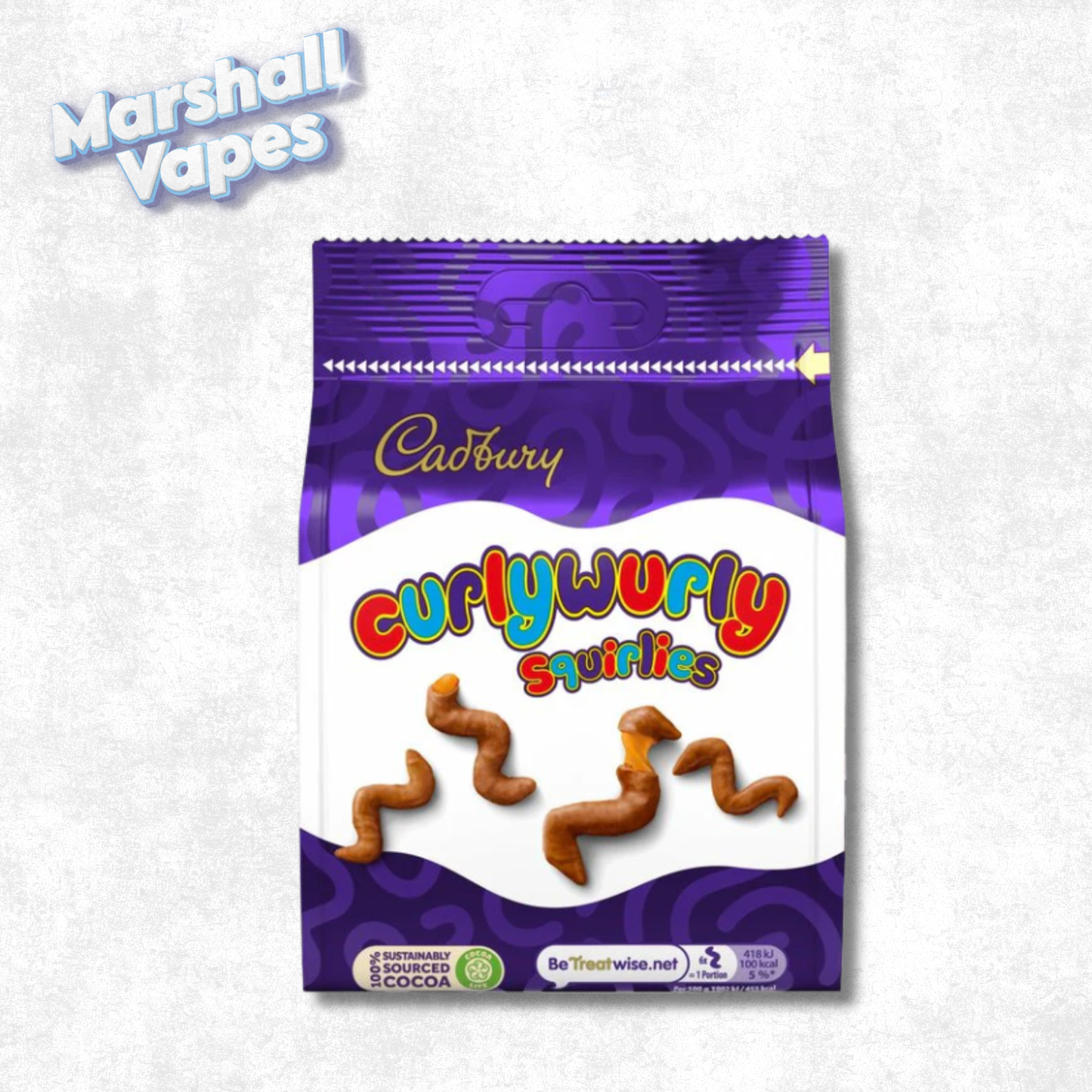 Cadbury Curly Wurly Squirlies – 100g Bag