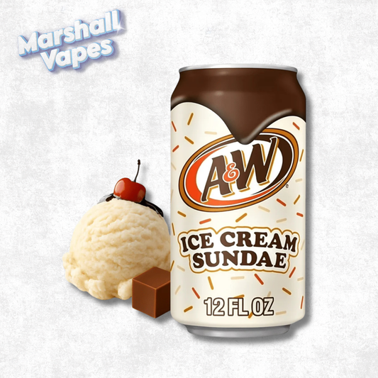 A&W Ice Cream Sundae Soda – 355mL Can (No Caffeine)