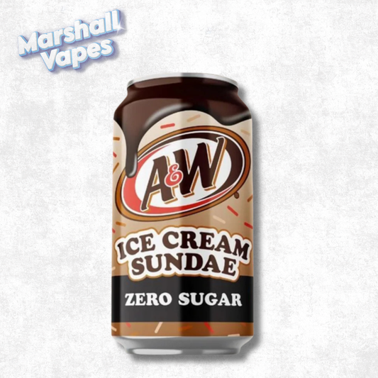 A&W Ice Cream Sundae Soda Zero Sugar – 355mL Can (No Caffeine)