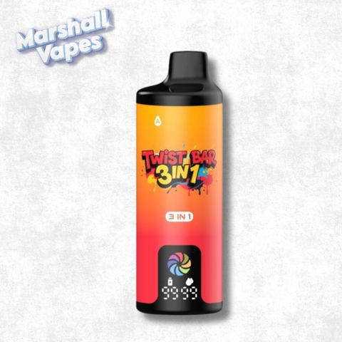 Twist Bar 3-in-1 vape, Mango Ice + Mango Peach + Strawberry Mango Ice, 20mg 2mL