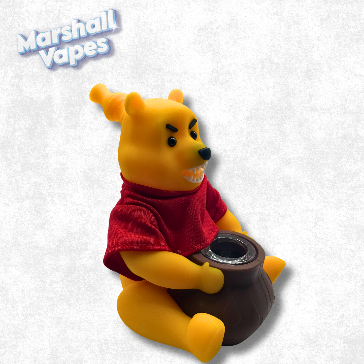 Angry Winnie the Pooh Silicone Bong