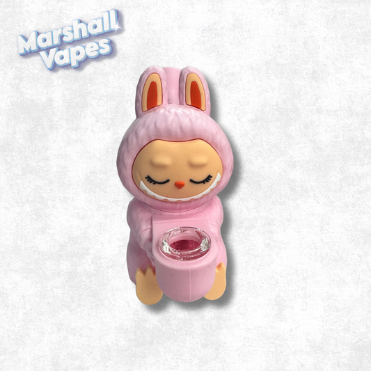 Pink Labubu Silicone Bong