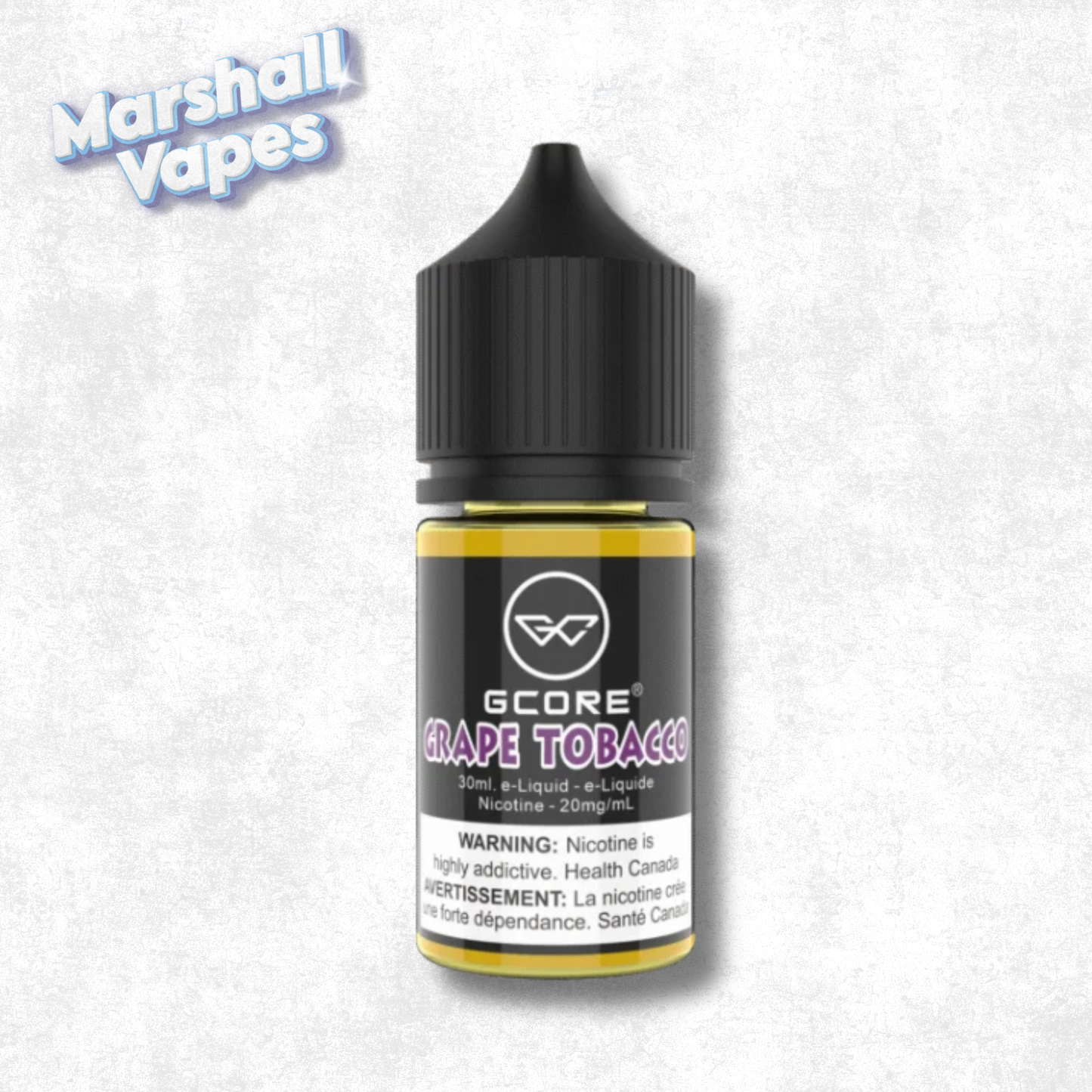 Gcore Grape Tobacco vape juice 30ml 20mg available for pickup local delivery in Abbotsford and shipping across Canada