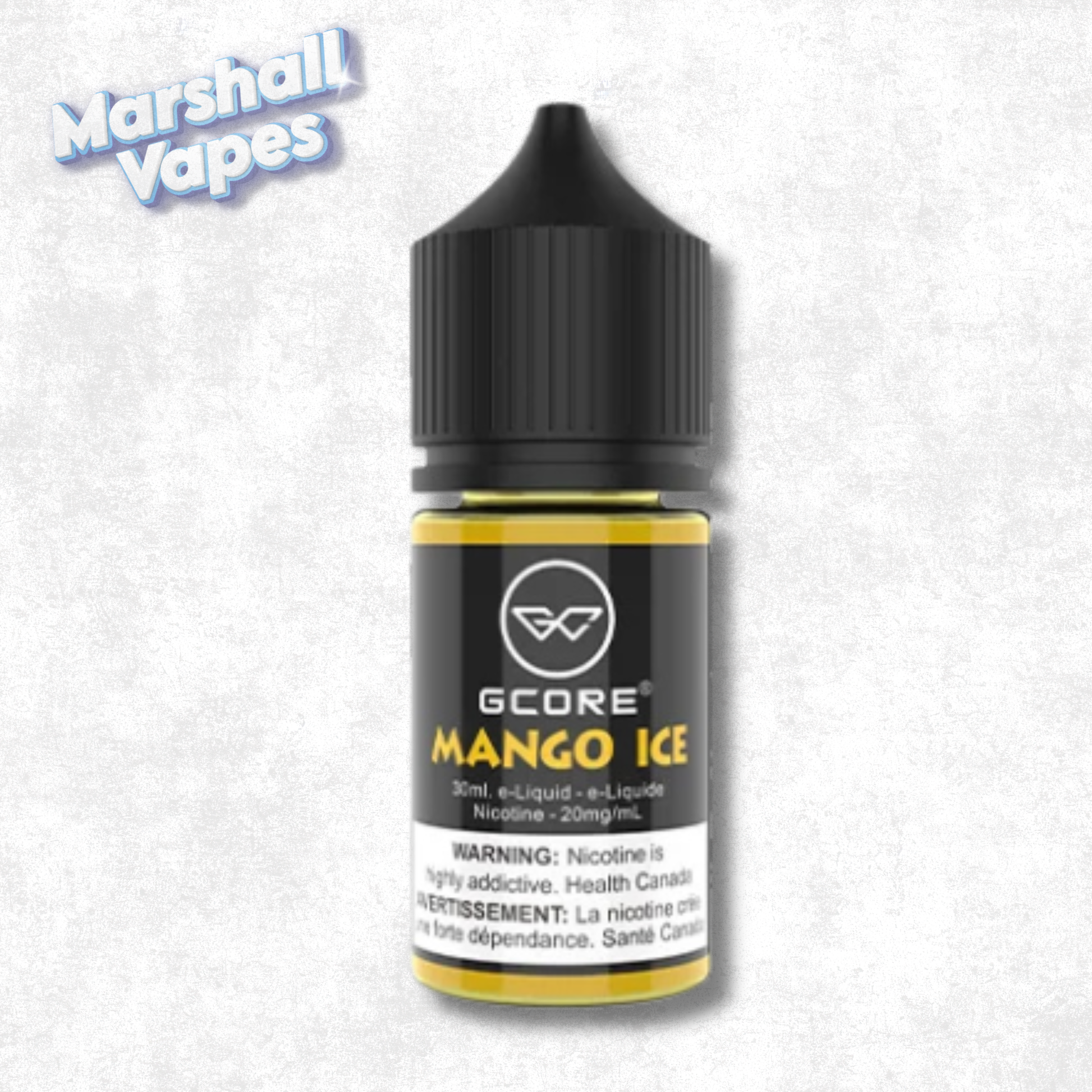Gcore Mango Ice vape juice 30ml 20mg available for pickup local delivery in Abbotsford and shipping across Canada