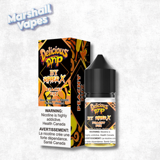Delicious Drip e-liquid by Gcore Peachy Fuzz 30ml 20mg Canada shipping permitted provinces