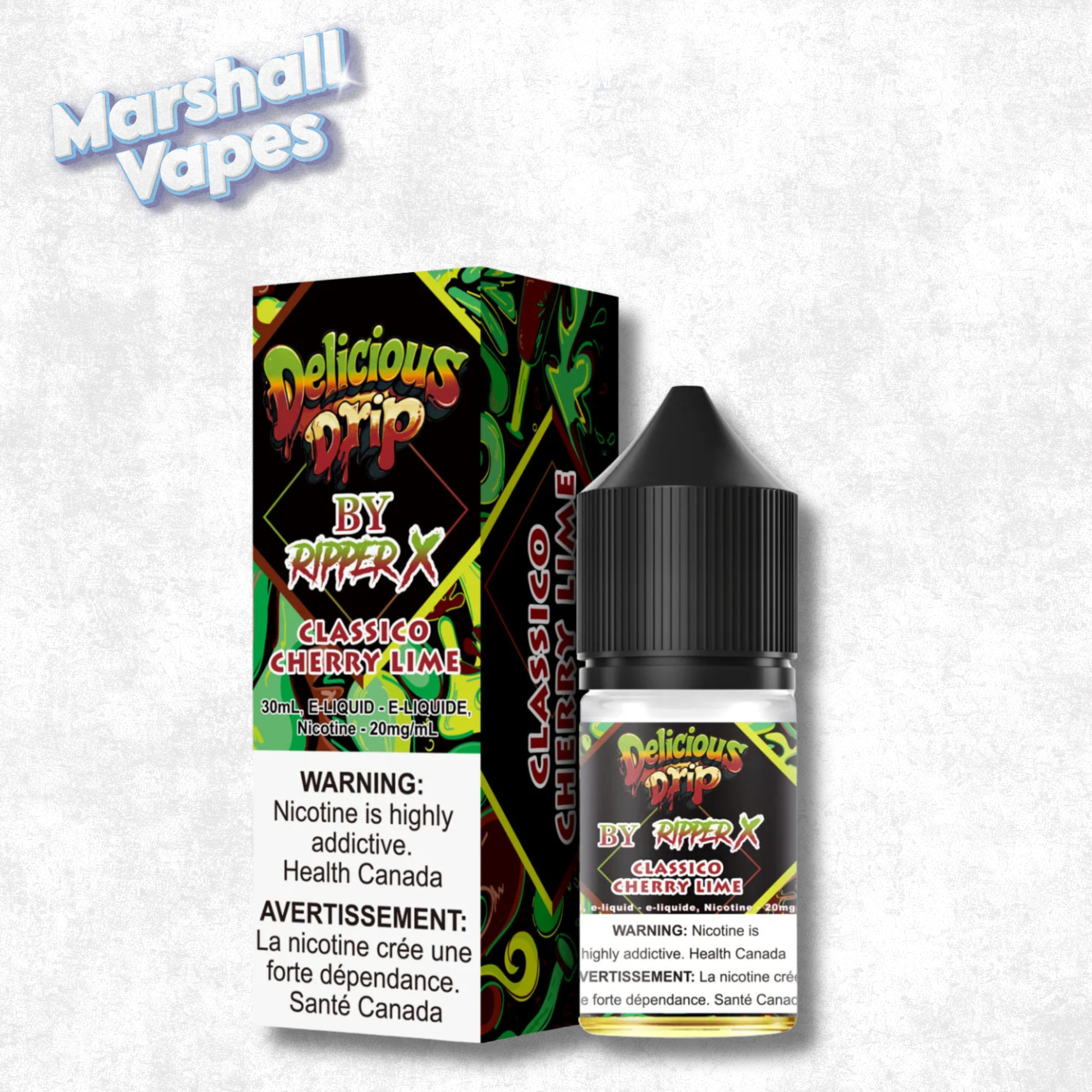 Delicious Drip Classico Cherry Lime nicotine salt e-liquid for sale in Abbotsford BC