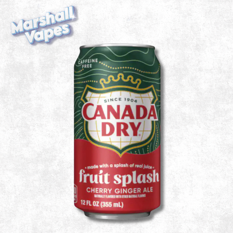 Canada Dry Fruit Splash Cherry Ginger Ale  (Caffeine Free)(355ml) - Exotic Soda