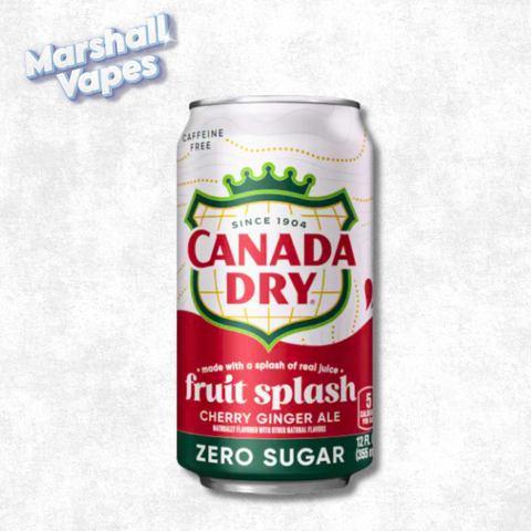 Canada Dry Fruit Splash Cherry Ginger Ale Zero Sugar (355ml) - Exotic Soda
