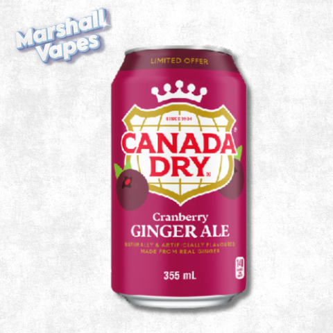 Canada Dry Ginger Ale Cranberry (355ml) - Exotic Soda