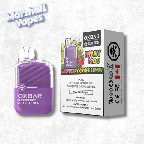 OXBAR Mini 1200 Raspberry Grape Lemon