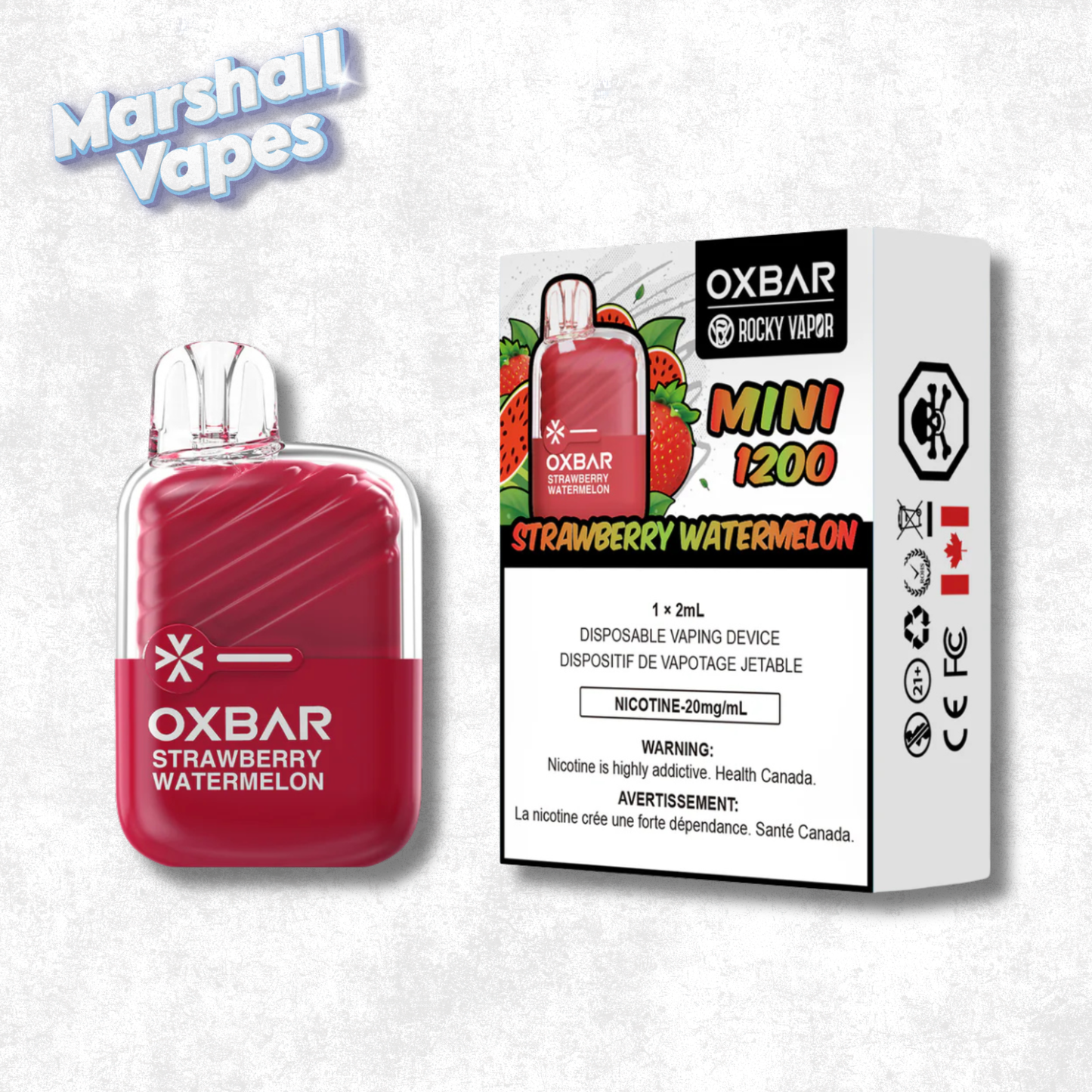 OXBAR Mini 1200 Strawberry Watermelon