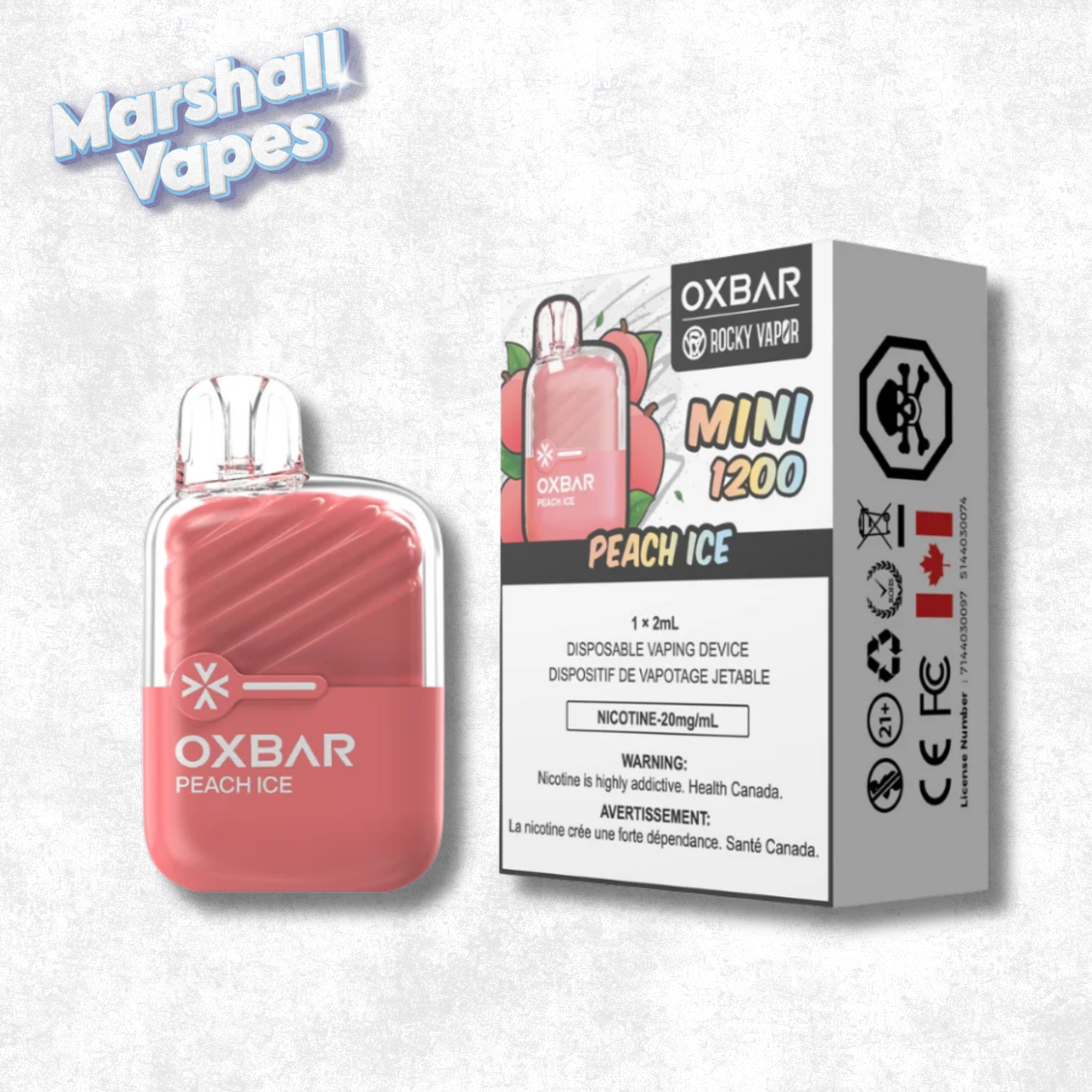 OXBAR Mini 1200 Peach Ice