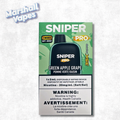 Sniper Pro 35K Disposable Green Apple Grape vape device with crisp green apple and sweet grape flavour, rechargeable design, up to 35,000 puffs.