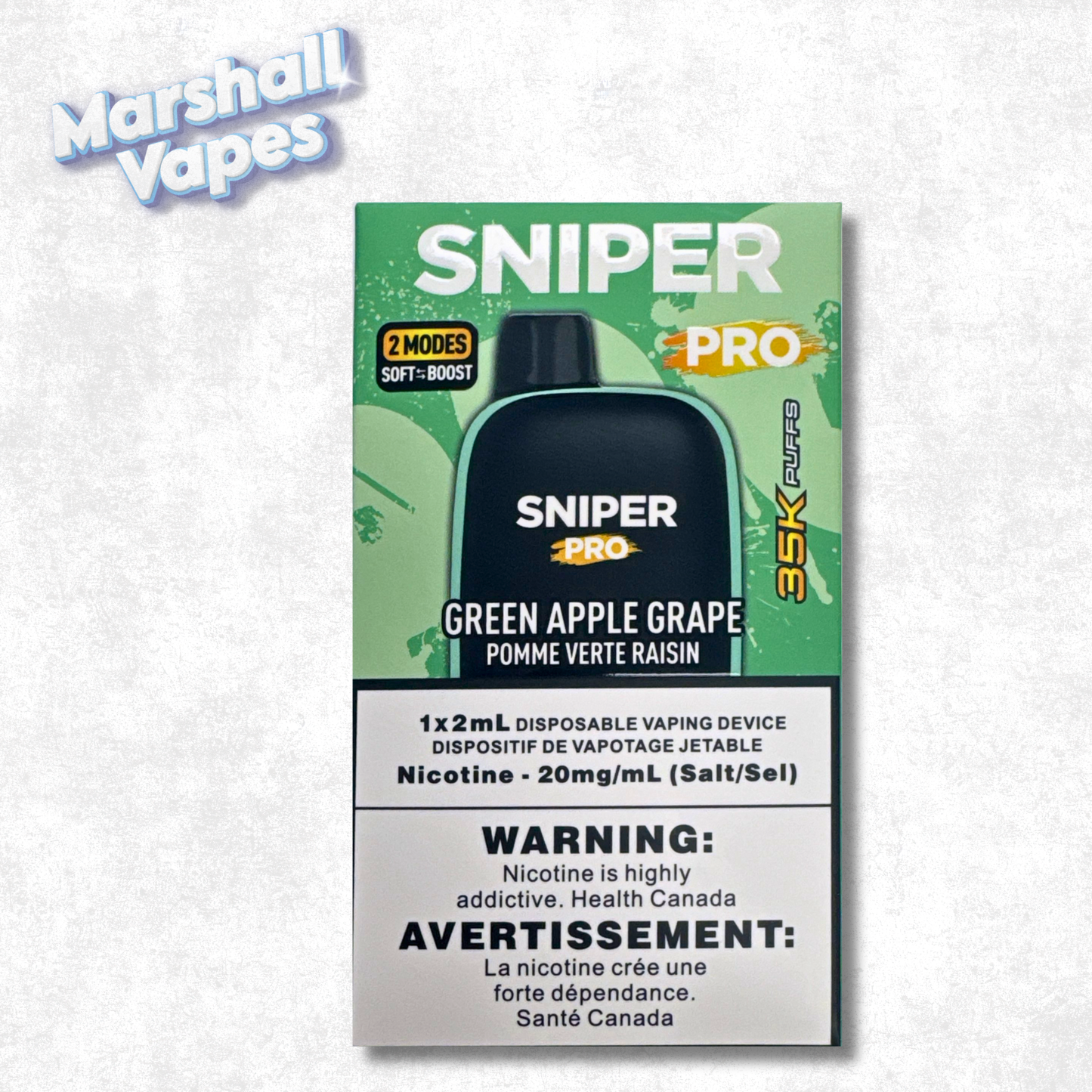 Sniper Pro 35K Disposable – Green Apple Grape