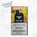 Sniper Pro 35K Disposable Double Mango vape device with intense juicy mango flavour, rechargeable design, up to 35,000 puffs.