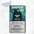 Sniper Pro 35K Disposable Double Mint vape device with extra-cool refreshing mint flavour, rechargeable design, up to 35,000 puffs.