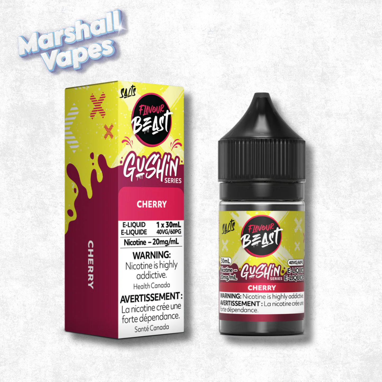 Flavour Beast E-Liquid Gushin Cherry nicotine salt e-liquid cherry fruit flavour