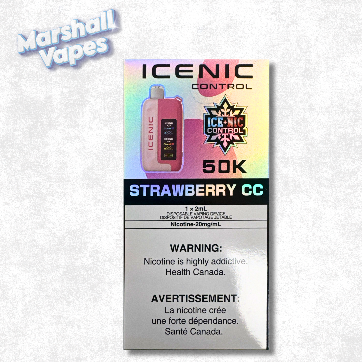 ICE NIC Control Disposable – Strawberry CC