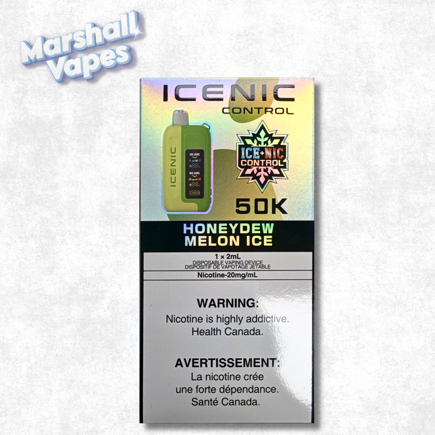 ICE NIC Control Disposable – Honey Dew Melon Ice