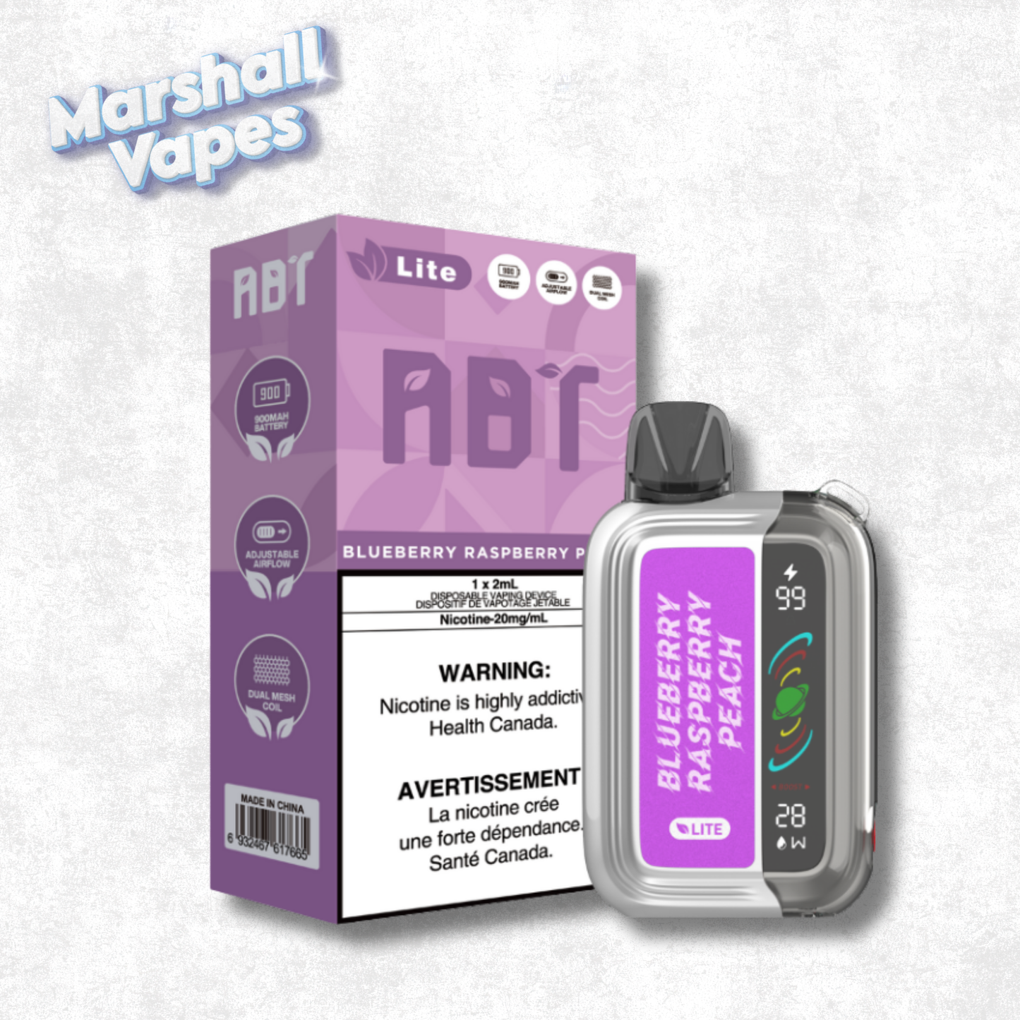 ABT Lite Disposable – Blueberry Raspberry Peach
