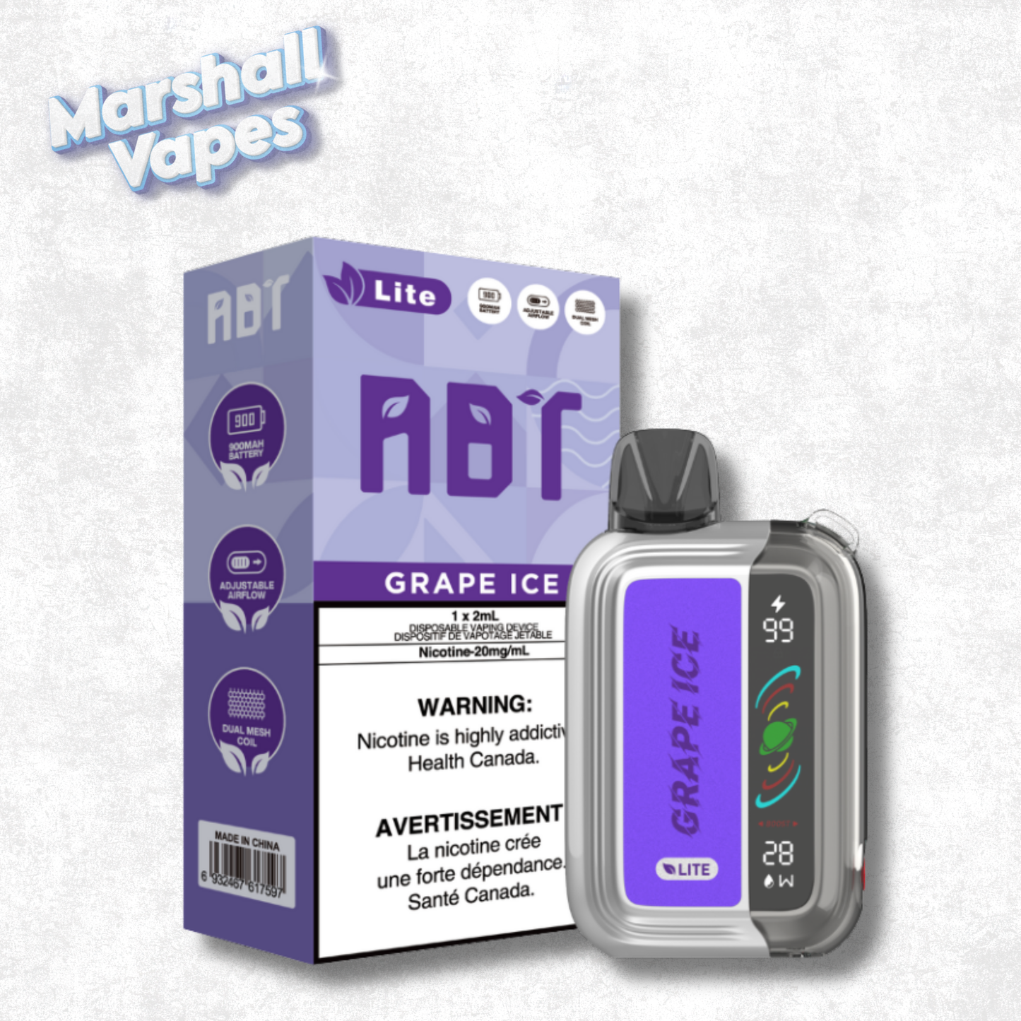 ABT Lite Disposable – Grape Ice