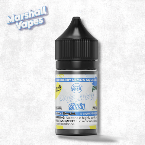 Flavour Beast Salt Sippin Blueberry Lemon Squeeze Iced nicotine salt e-liquid blueberry lemon citrus ice flavour