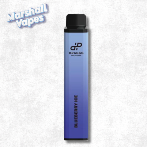 Draggg Blueberry Ice disposable vape, 2mL 20mg intense nicotine