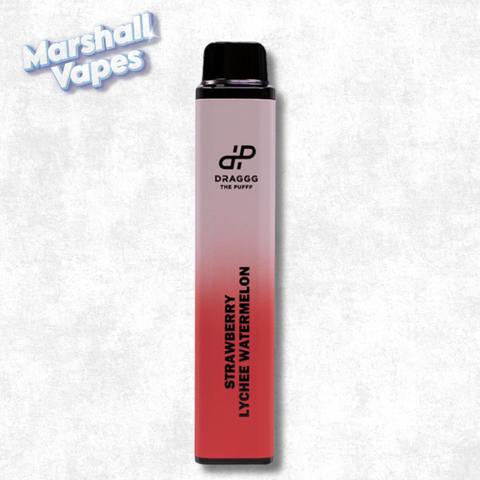 Draggg Strawberry Lychee Watermelon disposable vape, 2mL 20mg intense nicotine