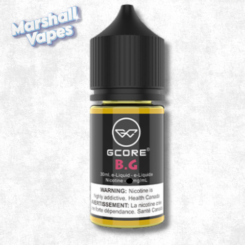 Gcore B.G (Bubble Gum) salt nic e-liquid, 30ml bottle, 10mg