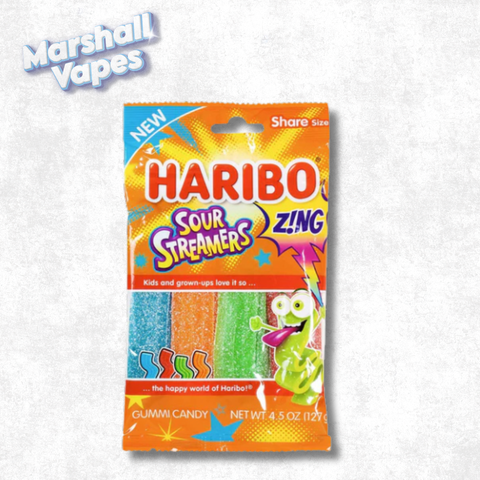 Haribo Sour Streamers (127g) – Sour Gummy Candy Strips